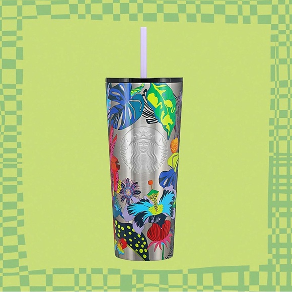 Starbucks 2023 Immersive Floral Tropical Tumbler with Straw (24 oz) - Picture 6 of 7